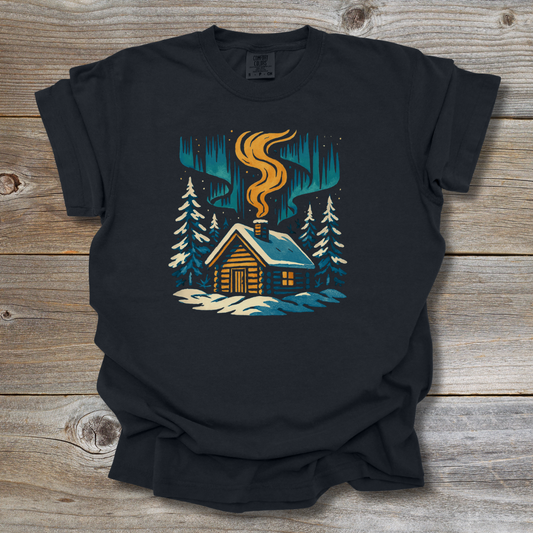 Northern Lights Cabin T-Shirt