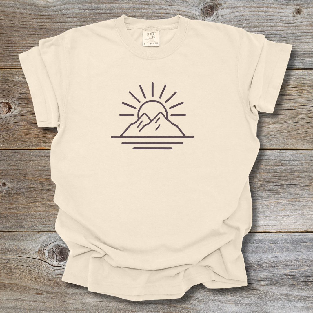 sunrise mountains lake