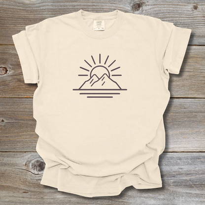 sunrise mountains lake