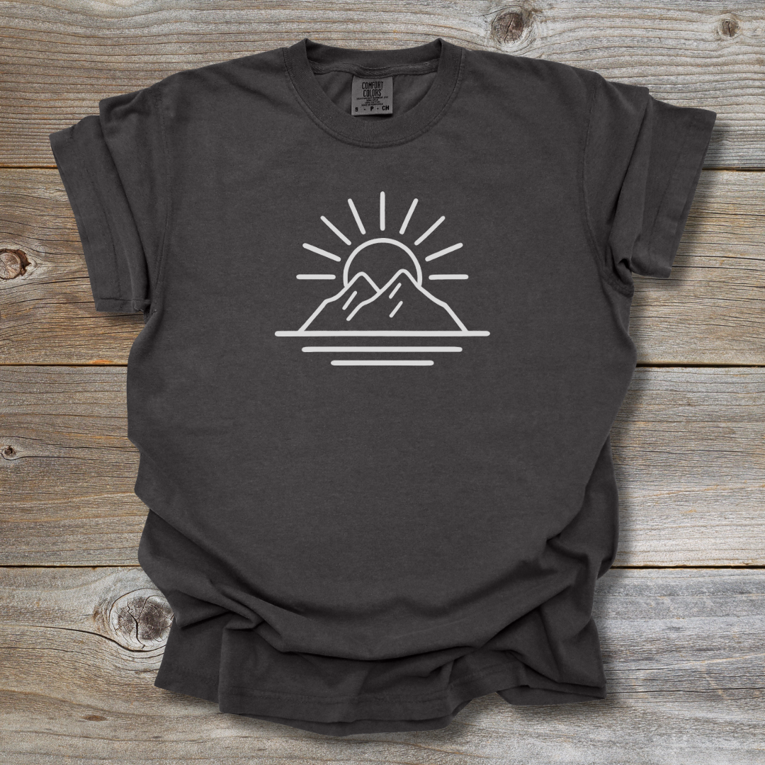 sun mountain silhouette