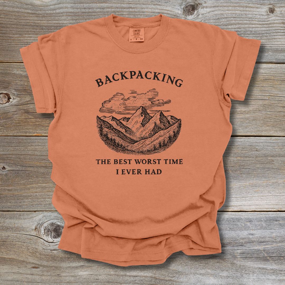 funny backpacking shirt