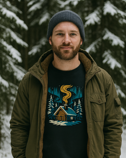 Northern Lights Cabin T-Shirt