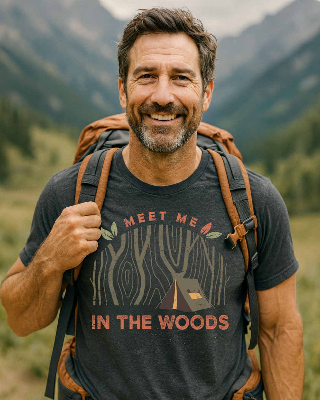 flirty camping shirt tent trees